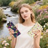 GLOBLELAND Pack of 2 Colourful Soft Glasses Case with Floral
