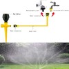 LXLM 360° Rotating Garden Lawn Sprinkler, Yellow, Rotary, 3PCS