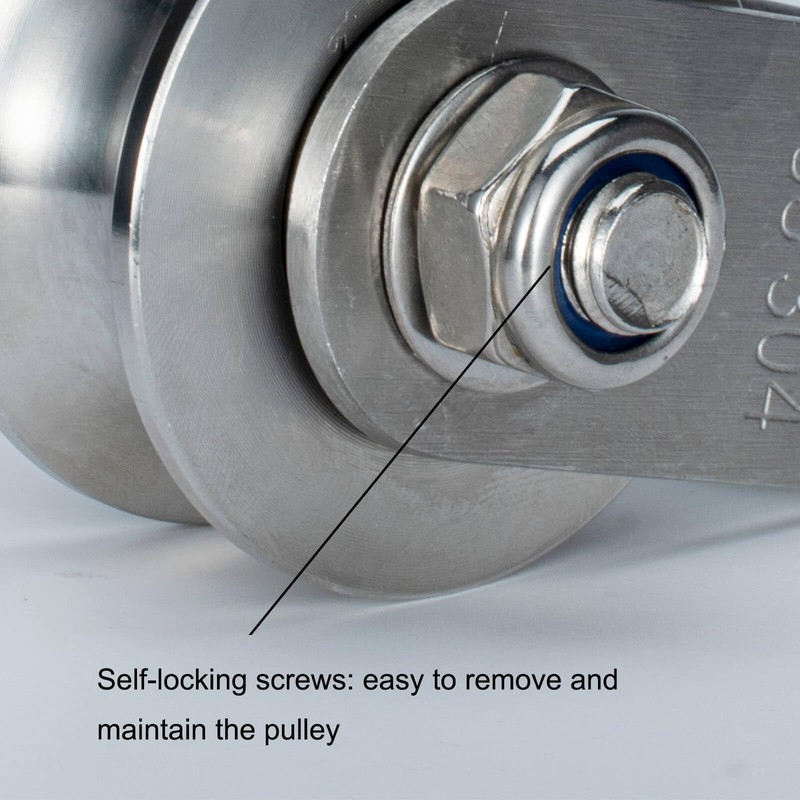 SHINICO Cable Pulley Wheel, Swivel Single Pulley Block, Stainless Steel,