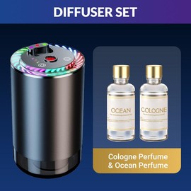 2025 Best Gift - Smart Car Diffuser: 50ML×2 Natural Cologne Air Purifier Lasting Fragrance Rolls Royce Star Roofing:_Two bottles of perfume - Cologne + Ocean