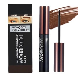 Light Brown Tattoo Brow Peel Off Gel Tint - Semi-Permanent, Waterproof, Lasts Up To 3 Days - Dye for Eyebrow Coloring - Easy Peel