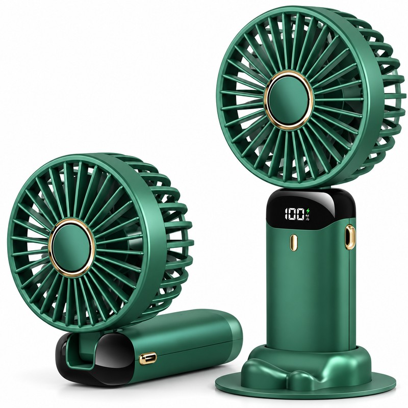 Portable Rechargeable Fan for Personal Cooling – 5-Speed Foldable Fan