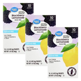 Drink Mix Bundle - 3 Boxes with 10 Packets Per Box - Low Calorie Flavorful Water Powder (3 Boxes, Blackberry Lemonade)