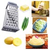Box Grater Cheese Grater with Handle 4 Sided Stainless Steel