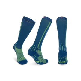 DANISH ENDURANCE Calcetines de Compresión, para Hombre y Mujer Azul/Amarillo Neón G 1-pack