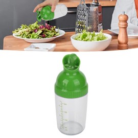 Dressing Shaker 200 ml Homemade Salad Dressing Shaker, ABS Plastic Leak-Proof Salad Dressing Measuring Cup Shaker Cup for Mixing Oil, Vinegar, Sauce (Green)