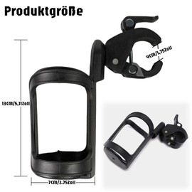 Filltown Drinks Holder Pram, Universal Drink Holder for Bicycle, Pack of 2, 360° Rotating Bottle Holder, Cup Holder, Pushchair with Large Diameter for Mountain Bikes, Pushchairs, Wheelchair