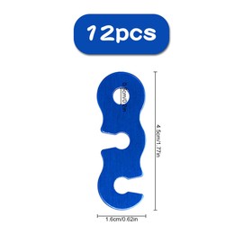 12 PCS Guy Rope Tensioners Jagowa Tent Wind Rope Buckle Cord Guyline Runners Adjuster Tent Accessory for Camping Hiking(Blue, Orange)