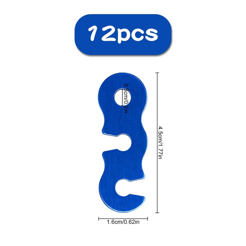 12 PCS Guy Rope Tensioners Jagowa Tent Wind Rope Buckle