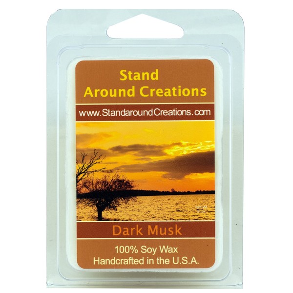 100% All Natural Soy Wax Melt Tart - Dark Musk: Sultry amber notes embrace silky sandalwood, velvety florals and tender musks to create this smoldering oriental blend. - 3oz - Naturally Strong Scented