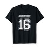 John Three 16 Christian Bible Jersey Style Double Sided T