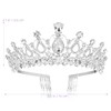 Frcolor Bridal Crystal Headband Crown Tiara with Comb for Wedding