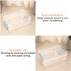 BTSKY Set of 4 Large Capacity Stackable Clear Pencil Case