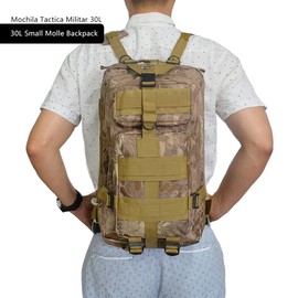 30L Mountaineering Outdoor Multifunctional Backpack 3 Days Tactical Backpack Military Tactical Backpack Assault Pack for Hiking Camping Trekking Hunting,Black