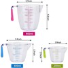 3pc Transparent Drastic Measuring Cup Set, Measuring Cup Stackable Clear
