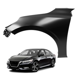 Front Fender Left Driver Side Compatible with 2020-2023 Nissan Sentra, Primed Steel Mudguard Replacement NI1240238