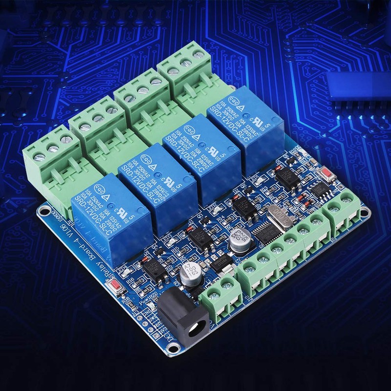 Reliable 4-Channel Relay Module Board with AKLOSIPY 8S103F3 Controller and