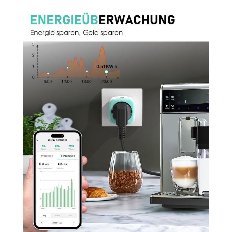 WiFi Socket GreenSun Electricity Meter for Balcony Power Station Smart