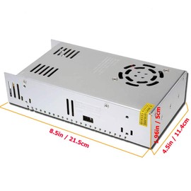 JOYLIT 24 Volt 15A 360W Power Supply Adapter, AC 110V 220V to DC 24V 15amp Converter Universal Regulated LED Driver Low Voltage Transformer for LED Lights,Lighting Project