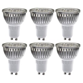 MODOAO 5W GU10 LED Bulbs, Dimmable Spot Light Bulb,Recessed Lighting,110 Volts 30 Degree Beam Angle, 50W Halogen Bulbs Equivalent,500LM,6000K Cool White 6 Pack