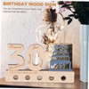 CAXUSD Wooden Number Table Sign for Birthdays Creative Guestbook and
