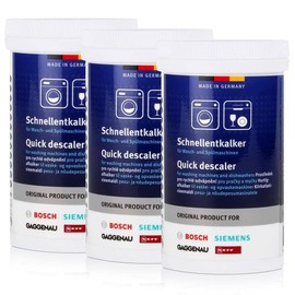 BSH Quick Descaler 250 g for Washing Machines and Dishwashers, Descaler, Pack of 3