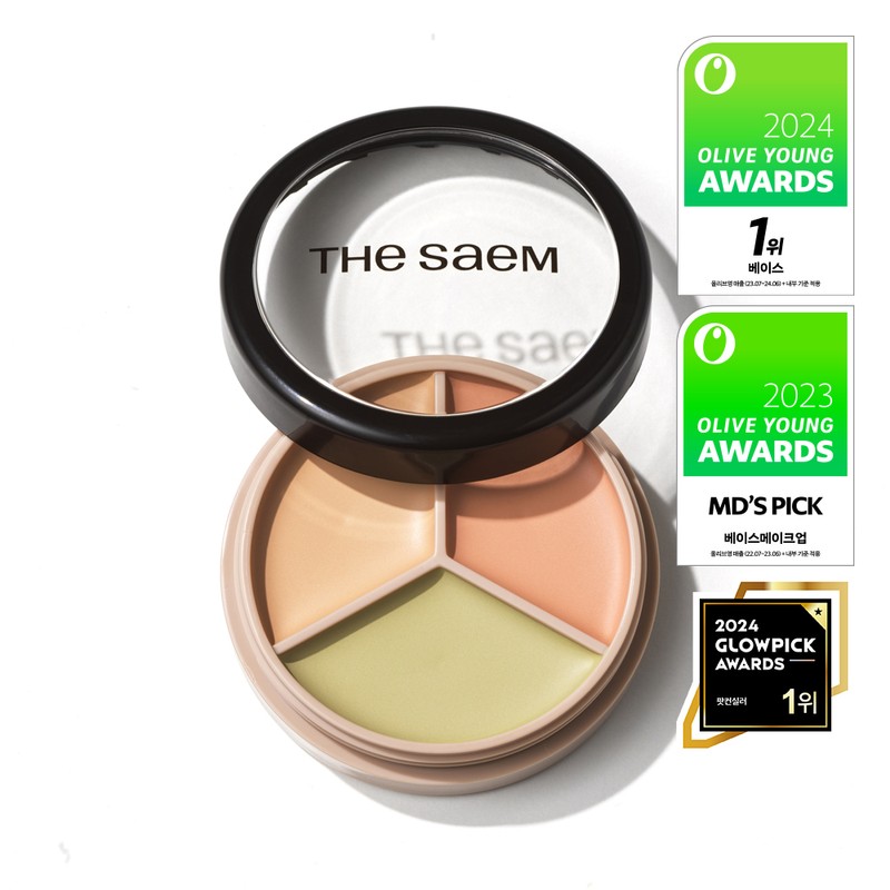 THE SAEM Cover Perfection Triple Pot Concealer - 08 Middle