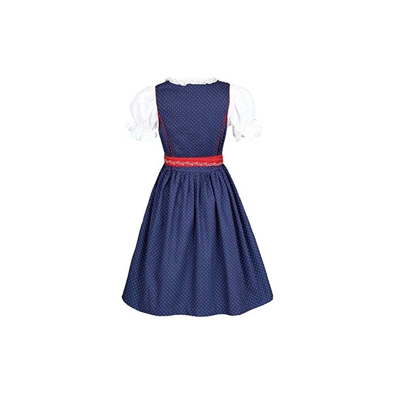 Isar-Trachten Girls' Children’s Dirndl with Blouse Navy, Blue (Navy Blue)