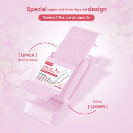 Travel Dental Floss Picks, 3 Cases with 156 Count Mint Flavor Twin-Line Dental Flosser, Portable Floss Case, Portable Floss Dispenser, Travel Floss Sticks for Adults (Pink)