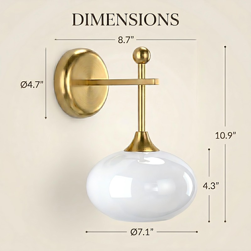 Folux Battery-Operated Modern Brass Wall Sconce Set of 2, Wireless