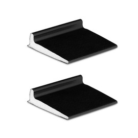 KS Hardware Superior Door Corner Seal, Raised Fin Tucks Behind Weatherstripping to Seal Gaps on Door, 2 pack (Black)