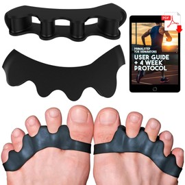 VYCE PrimalStep Toe Separators - Doctor Recommended - Correct Foot and Bunion Pain, Plantar Fasciitis - Toe Straightener to Improve Functional Athletic Mobility - Stretches to Fit (S/M)