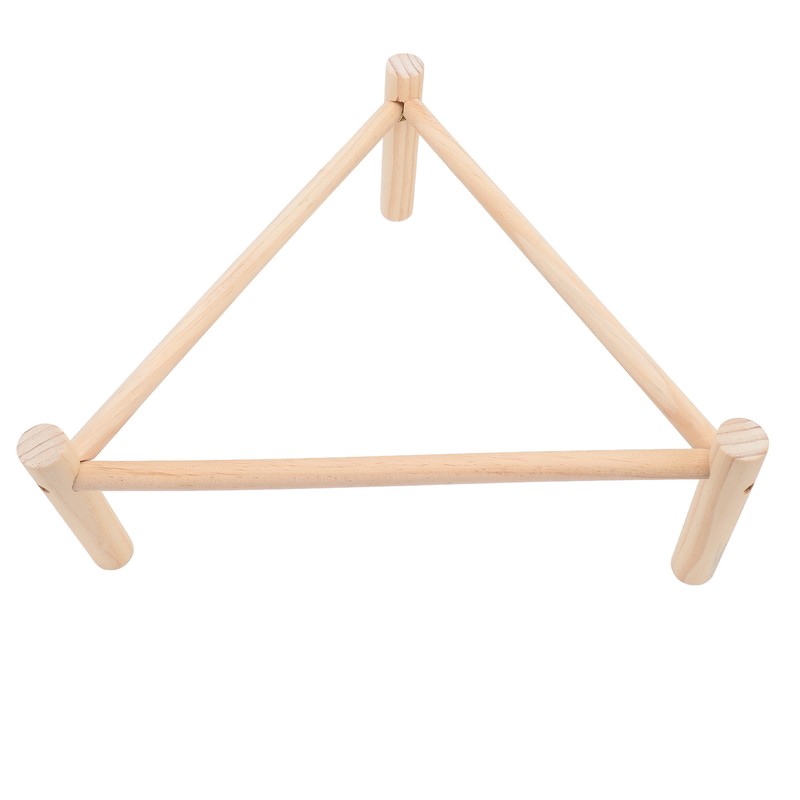 Chicken Perch Stable Triangular Wooden Chick Training Perch Toy Interactive