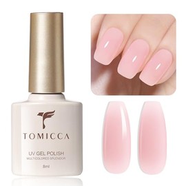 TOMICCA UV Nagellack, Beige Rose Gel Nagellack UV/LED Soak-Off Gel Nail Polish Geeignet f√ºr Anf√§nger Nail Art Salon DIY Home, 8ML