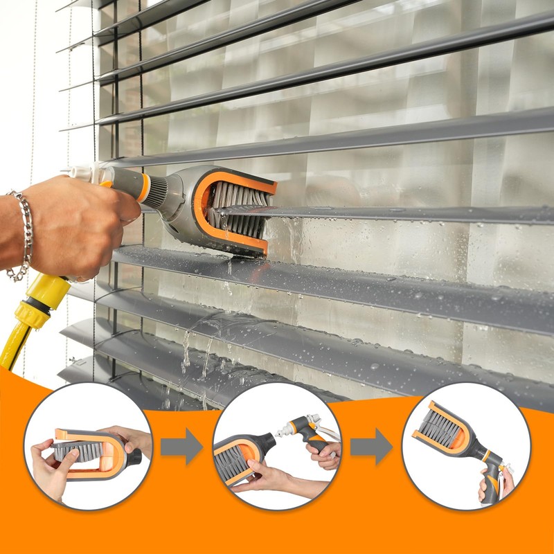 Large Blind Cleaner Duster Tool, Blind Brush, with Water Connection,