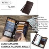 CONTACTS Men's Coffee Brown Leather RFID Blocking Family Passport Holder