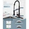 Casavilla Kitchen Faucet Set, Black Kitchen Sink Faucets with Pull