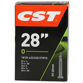 CST 071503 Black 28 Bicycle Inner Tube 700 x 18/25 °C 18/25-622/630 SV40 mm