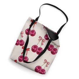 Aesthetic Cherry Pink Bow Coquette Cute Girl Tote Bag