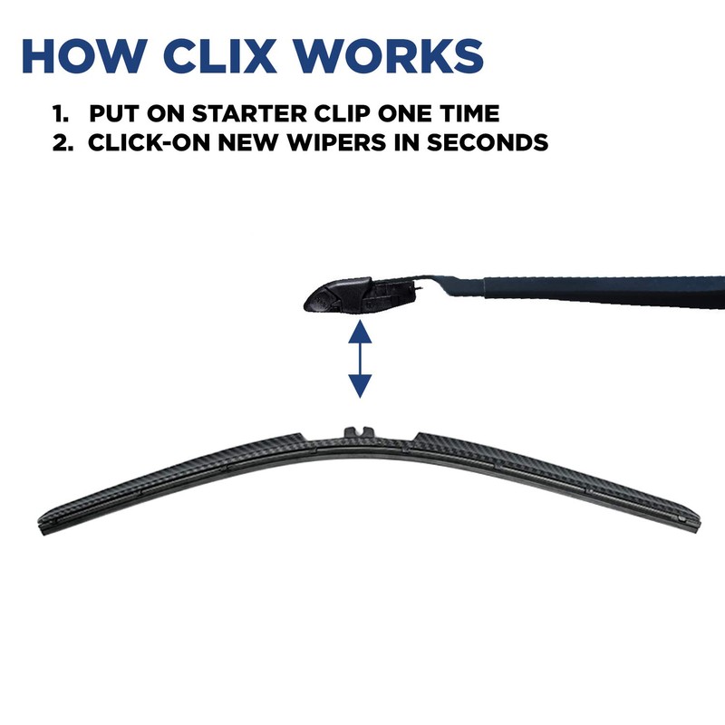AutoTex Clix Wipers - OG Black Carbon Fiber Automotive Wiper