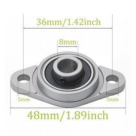 Pillow Block Bearing Housing Bearing 4 Pieces Flange Bearings Rhombic Flange Bearings Self-Aligning Pillow Bearing Ball Bearing Block Flange Bearing Ball Bearing Block (8 mm Inner Diameter)