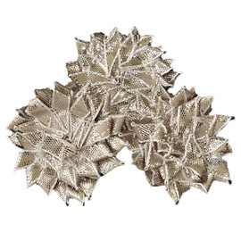 Embroiderymaterial Gota Patti Flowers Appliques Patches for Embroidery Decoration and Craft Making(Light Rose Gold Color,10 Pieces)