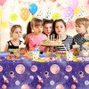 4 Pack Space Tablecloth Galaxy Table Cloth Rocket Astronaut Table