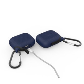 Catalyst Waterproof Special Edition Case for AirPods Pro, Compatible with Wireless Charging, One Piece Design, High Drop Protection, with Carabiner, Midnight Blue