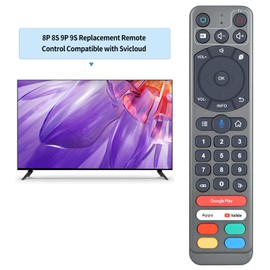 New Replacement Remote Control Compatible with Svicloud 9P Box, Smart AI Voice Remote for Svi Cloud Svicloud 8P 8S 9P 9S