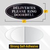 1PC Silver Deliveries Please Ring Doorbell Sign, 7x3 Inches -