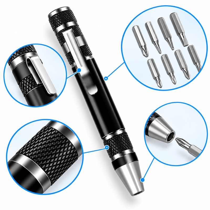 8-in-1 Mini Screwdriver Set – Magnetic Pen-Style Precision Repair Tool