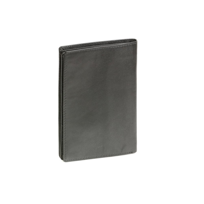 LEAS Brieftasche in Buchform Echt-Leder, schwarz Special-Edition