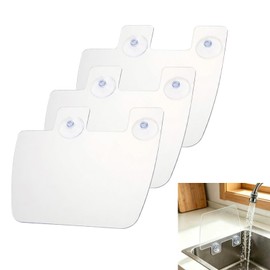 3 PCS Kitchen Sink Splash Guard, Splash Guard for Kitchen Sink Area with Suction Cups, Sink Water Splash Guard for Countertop Protection During Dishwashing and Food Preparation
