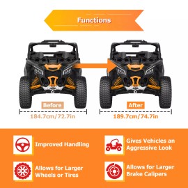 SI 4PCS 1.0" 4x137 110mm Wheel Spacers For 2017-2025 Can-Am Maverick X3 / Max